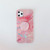 For iPhone 11  TPU Glossy Laser Marble Colorful Mobile Phone Protective Case with Folding Bracket