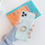 For iPhone 11  TPU Smooth Marble with Ring Metal Rhinestone Bracket Mobile Phone Protective Case
