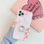 For iPhone 11 Pro Max  TPU Smooth Marble with Ring Metal Rhinestone Bracket Mobile Phone Protective Case
