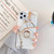 For iPhone 11 Pro Max  TPU Smooth Marble with Ring Metal Rhinestone Bracket Mobile Phone Protective Case