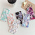 For iPhone 11 Plating Colorful Geometric Pattern Mosaic Marble TPU Mobile Phone Case with Folding Bracket