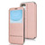 For iPhone 11  Matte Texture Horizontal Flip Bracket Mobile Phone Holster Window with Caller ID and Metal Button Slide To Unlock