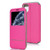 For iPhone 11 Pro   Matte Texture Horizontal Flip Bracket Mobile Phone Holster Window with Caller ID and Metal Button Slide To Unlock