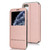 For iPhone 11 Pro   Matte Texture Horizontal Flip Bracket Mobile Phone Holster Window with Caller ID and Metal Button Slide To Unlock