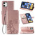 Four-leaf Clasp Embossed Buckle Mobile Phone Protection Leather Case with Lanyard & Card Slot & Wallet & Bracket Function