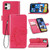 Four-leaf Clasp Embossed Buckle Mobile Phone Protection Leather Case with Lanyard & Card Slot & Wallet & Bracket Function
