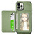 Carbon Fiber Magnetic Card Bag TPU+PU Shockproof Back Cover Case with Holder & Card Slot & Photo Frame