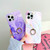 Thickened TPU Glazed Marble Pattern Case with Metallic Ring Holder