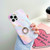 Thickened TPU Glazed Marble Pattern Case with Metallic Ring Holder