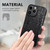 For iPhone 14 Pro Max Crocodile Grain Leather Back Cover Phone Case