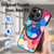 For iPhone 14 Pro Max Colored Drawing Leather Back Cover Magsafe Phone Case