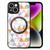 For iPhone 14 Plus Colored Drawing Leather Back Cover Magsafe Phone Case