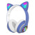 TN-28 3.5mm Bluetooth 5.0 Dual Connection RGB Cat Ear Bass Stereo Noise-cancelling Headphones Support TF Card With Mic