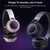 Colorful LED Bluetooth 5.0 Headphones Foldable Wireless HiFi Stereo Headset with Mic, Support TF Card / 3.5mm AUX