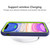 For iPhone 11 Pro Max Wave Pattern 3 in 1 Silicone+PC Shockproof Protective Case