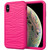 For iPhone XS Max Wave Pattern 3 in 1 Silicone+PC Shockproof Protective Case