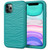 For iPhone 11 Wave Pattern 3 in 1 Silicone+PC Shockproof Protective Case