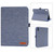 Cloth Teature Horizontal Flip PU Leather Case with Holder & Card Slots