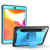 For iPad 10.2 2019   360 Degree Rotation PC + Silicone Protective Case with Holder & Hand-strap