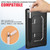 For iPad 10.2 2019   360 Degree Rotation PC + Silicone Protective Case with Holder & Hand-strap