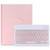 Square Button 360 Degree Rotatable Bluetooth Keyboard Leather Case