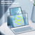 Three-color Backlight White 360 Degree Rotatable Bluetooth Keyboard Leather Case