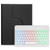 Three-color Backlight White 360 Degree Rotatable Bluetooth Keyboard Leather Case