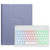 Three-color Backlight White 360 Degree Rotatable Bluetooth Keyboard Leather Case