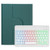 Three-color Backlight White 360 Degree Rotatable Bluetooth Keyboard Leather Case