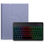 Three-color Backlight Black 360 Degree Rotatable Bluetooth Keyboard Leather Case
