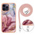 Electroplating Marble Dual-side IMD Phone Case with Lanyard