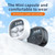 JR01 Transparent Capsule Smart Digital Display Ear-hook Bluetooth Earphones