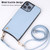 Fish Tail Card Slot PU + TPU Phone Case with Long Lanyard