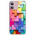 Colorful Toy Bricks Pattern Shockproof Glass Phone Case
