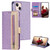 Lace Pattern Double Button Zipper Leather Phone Case with Lanyard