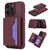 RFID Anti-theft Detachable Card Bag Leather Phone Case