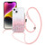 Gradient Glitter Epoxy TPU Thickened Acrylic Phone Case with Round Neck Lanyard