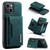 DG.MING M2 Series 3-Fold Card Bag Wallet Leather Phone Case