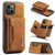 DG.MING M2 Series 3-Fold Card Bag Wallet Leather Phone Case