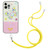 Bronzing Butterfly Flower TPU Phone Case with Lanyard