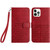 Rhombic Texture Leather Phone Case with Lanyard