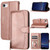 Oil Skin Zipper Wallet Leather Phone Case