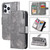 Tri-Fold 9-Card Wallets Leather Phone Case