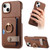 Litchi Leather Oil Edge Ring Card Back Phone Case