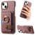 Litchi Leather Oil Edge Ring Card Back Phone Case
