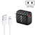 TE-005 QC3.0 18W USB Fast Charger with 1m 3A USB to 8 Pin Cable, US Plug