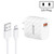 TE-005 QC3.0 18W USB Fast Charger with 1m 3A USB to 8 Pin Cable, US Plug