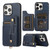 01 RFID Card Bag Cowhide Texture PU Phone Case