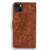 Mandala Embossed Dual-Fold Calf Leather Phone Case