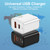 45PQ 45W PD25W + QC3.0 20W USB Super Fast Charger with Type-C to 8 Pin Cable, US Plug